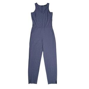 Athleta Brooklyn Textured Jumpsuit Womens Size 4 Medieval Violet Sleeveless